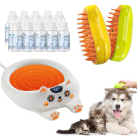 2 Steamy Pet Brush & 20 No-Rinse Shampoo & 1 Smart Heating Pad - $65.99