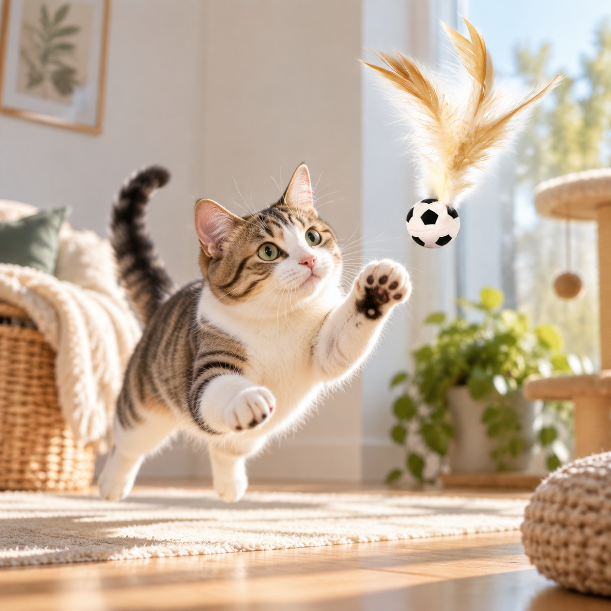 Interactive Feather Bouncy Ball